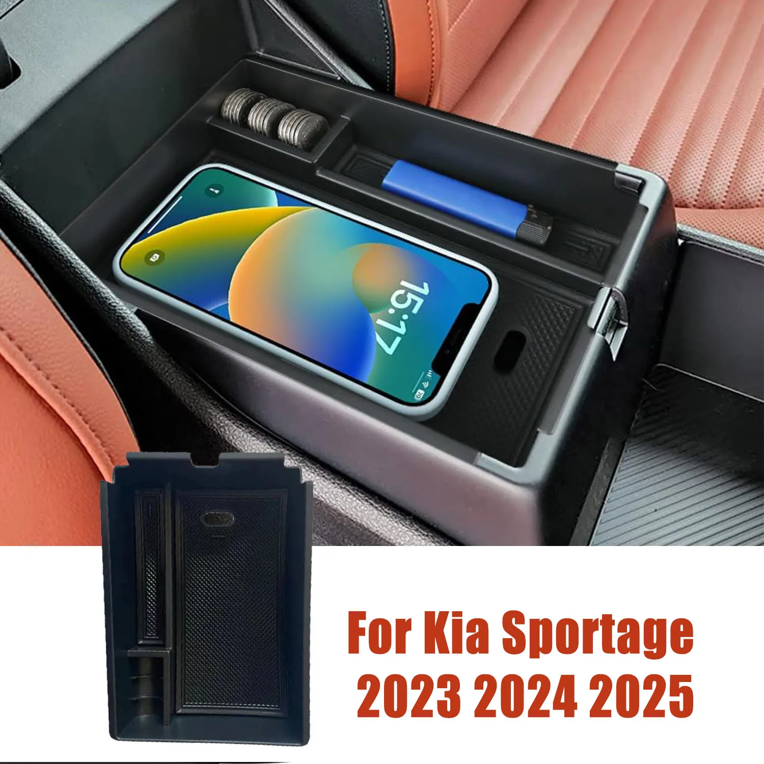 

Car Center Console Organizer Tray for Kia Sportage 2023-2025 and Kia Sportage Hybrid 2023-2025 Auto Interior Middle Armrest Box