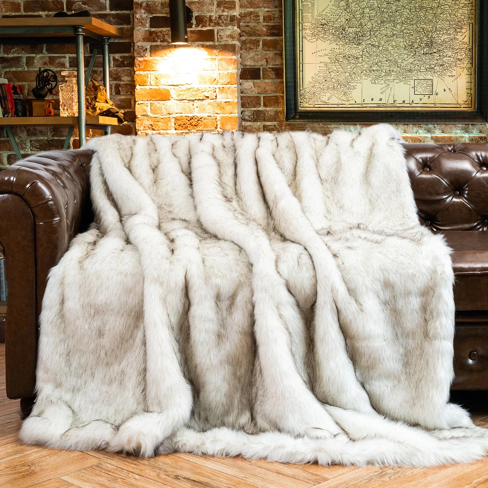 

Battilo Faux Fur Blanket for Bed Luxury Decor Blanke Super Soft Fuzzy Faux Fox Fur Blankets Winter Warm Cozy Throw Blanket