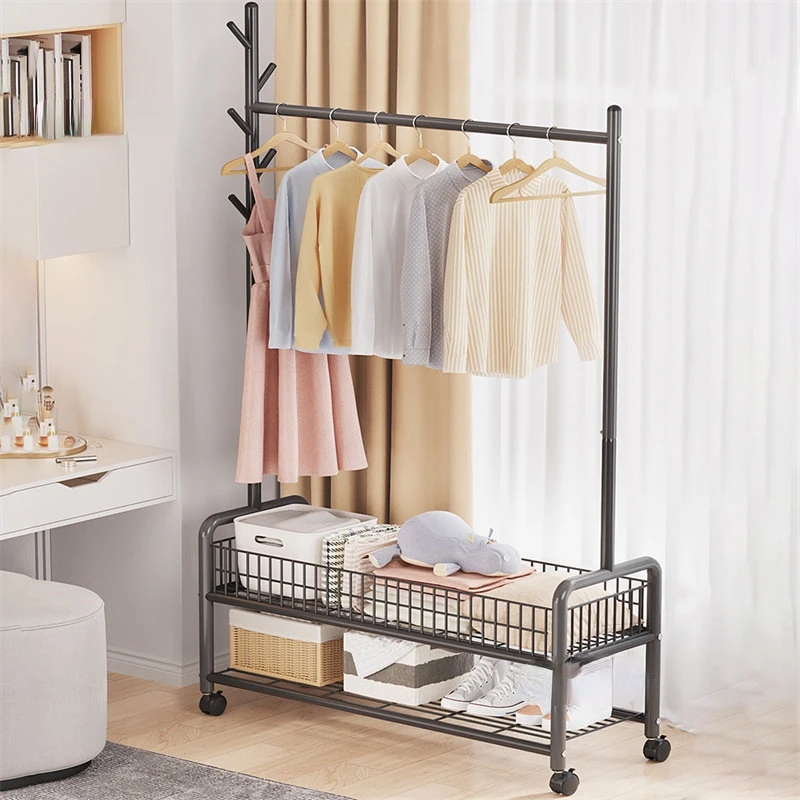 

Clothes Rack Floor Folding Household Indoor Coat Racks Bedroom Clothing Racks Balcony Clothes Drying Rack Home Furniture