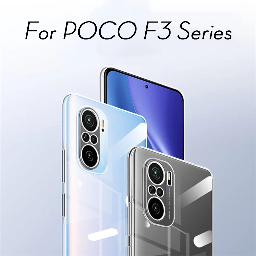 

Luxury Soft Clear Phone Case for Xiaomi POCO F3 Pro GT Gaming POCOF3 F3GT 5G Global Ver. Transparent Silicone Back Cover Housing