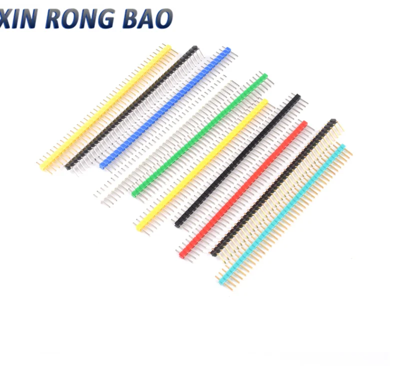 10pcs 40 Pin 1x40 Single Row Male 2.54 Breakable Pin Header Connector Strip