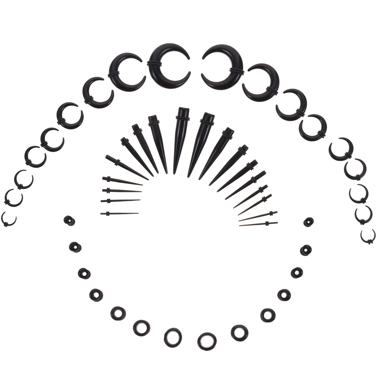 Juego de tapones para túneles de cuerno de buey, expansor de calibre de oreja, ligero y cómodo, regalo para principiantes, 1 Juego