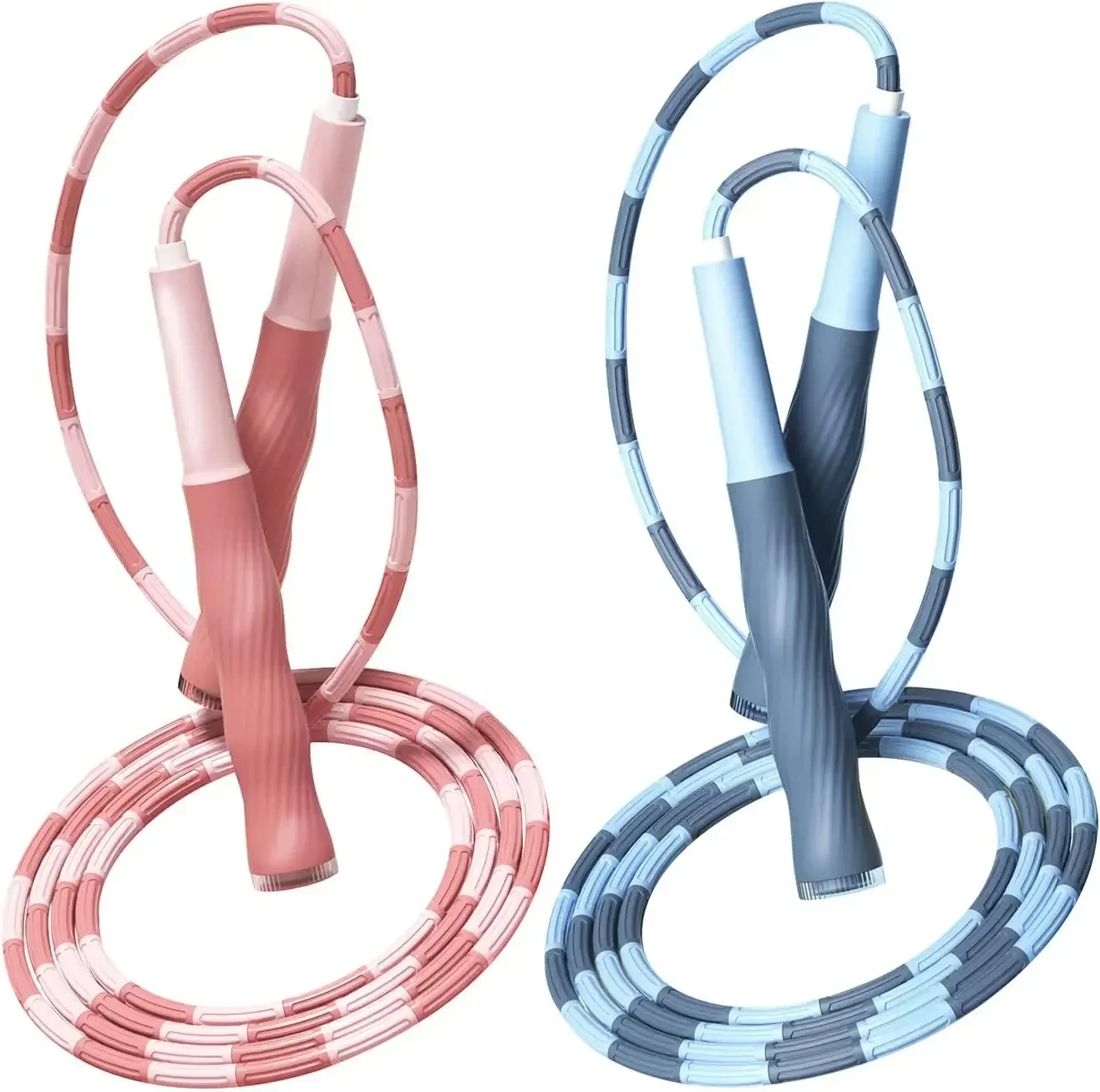 

Tangle-Free Beaded Jump Rope for Kids & Women, Adjustable 9.2ft with Soft Anti-Slip Handles