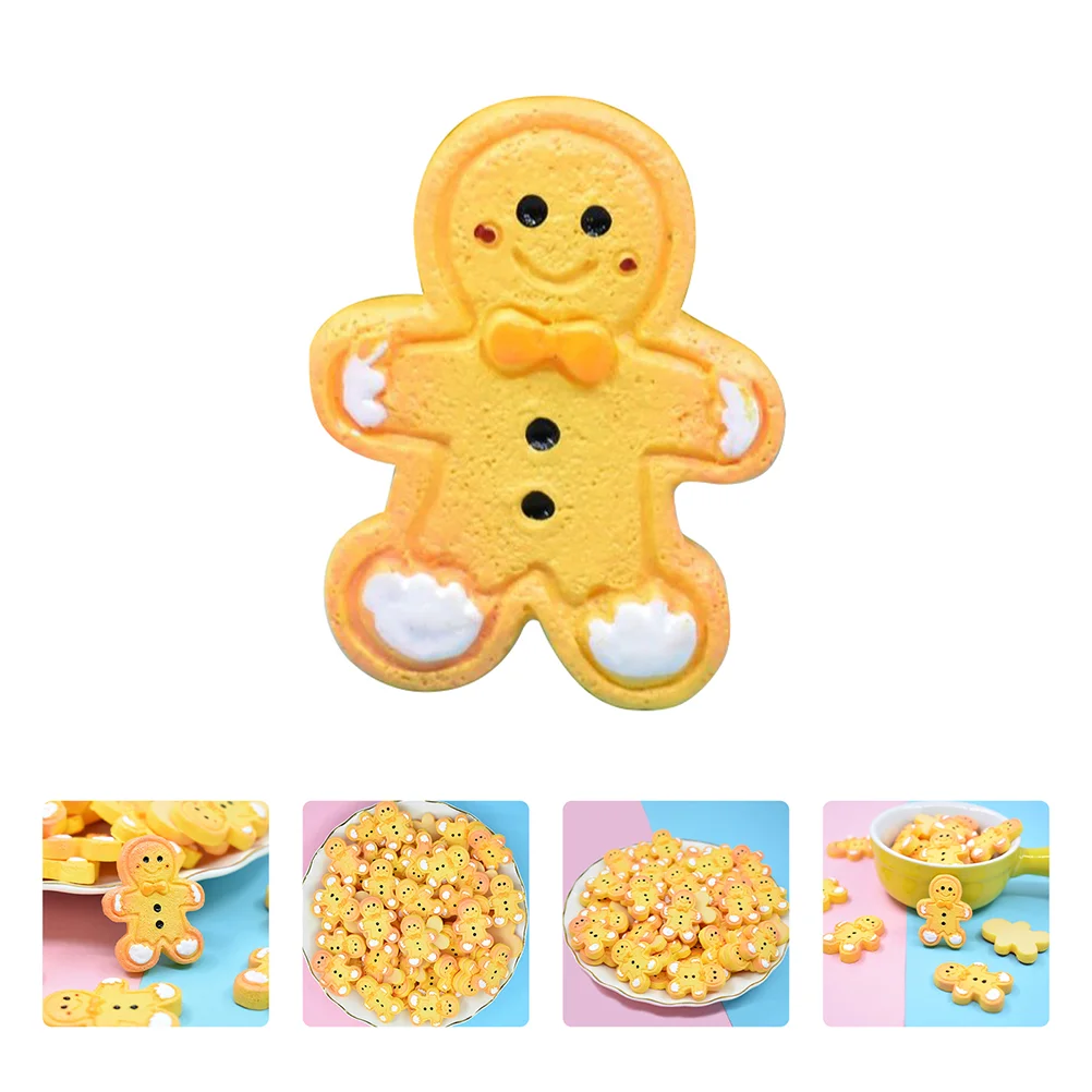 

20 Pcs Home Decoration Christmas Accessories Decorations Gingerbread Man Decorate Resin Tree Ornaments