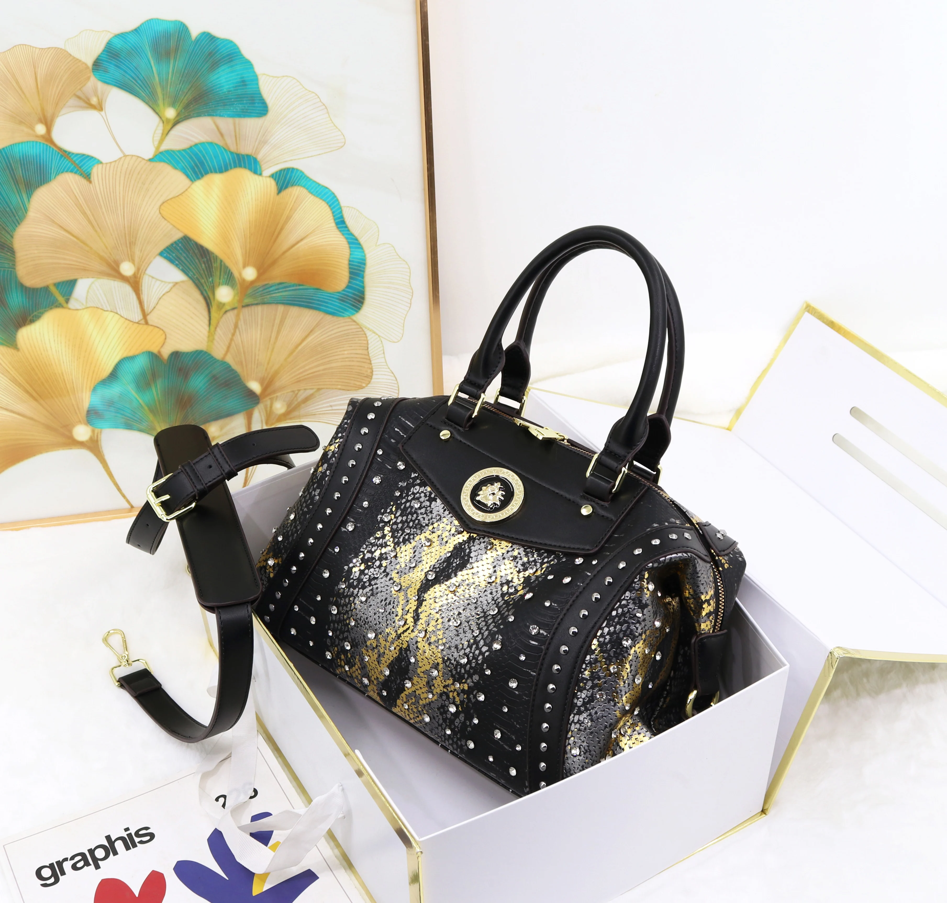 

Ladysky модная сумка с бриллиантами для закусок, женская качественная женская сумка на плечо с леопардовым принтом, большая вместительная женская сумка, трендовый поставщик