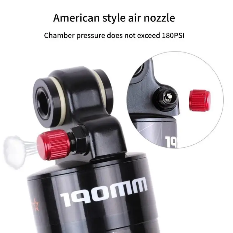 

652F Folding Bicycles Rear Shock Replacement Air Pressure Rear Shock Absorbers for Mountain Bicycles Scooter Accessory