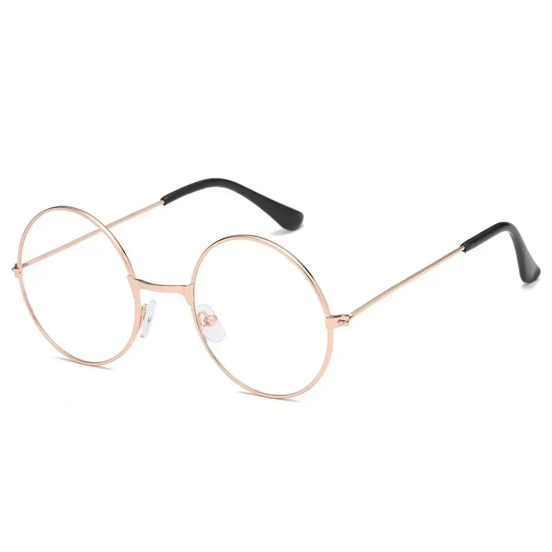 Fashion Vintage Retro Metal Frame Clear Lens Glasses Nerd Geek Eyewear Eyeglasses Oversized Round Circle Eye Glasses