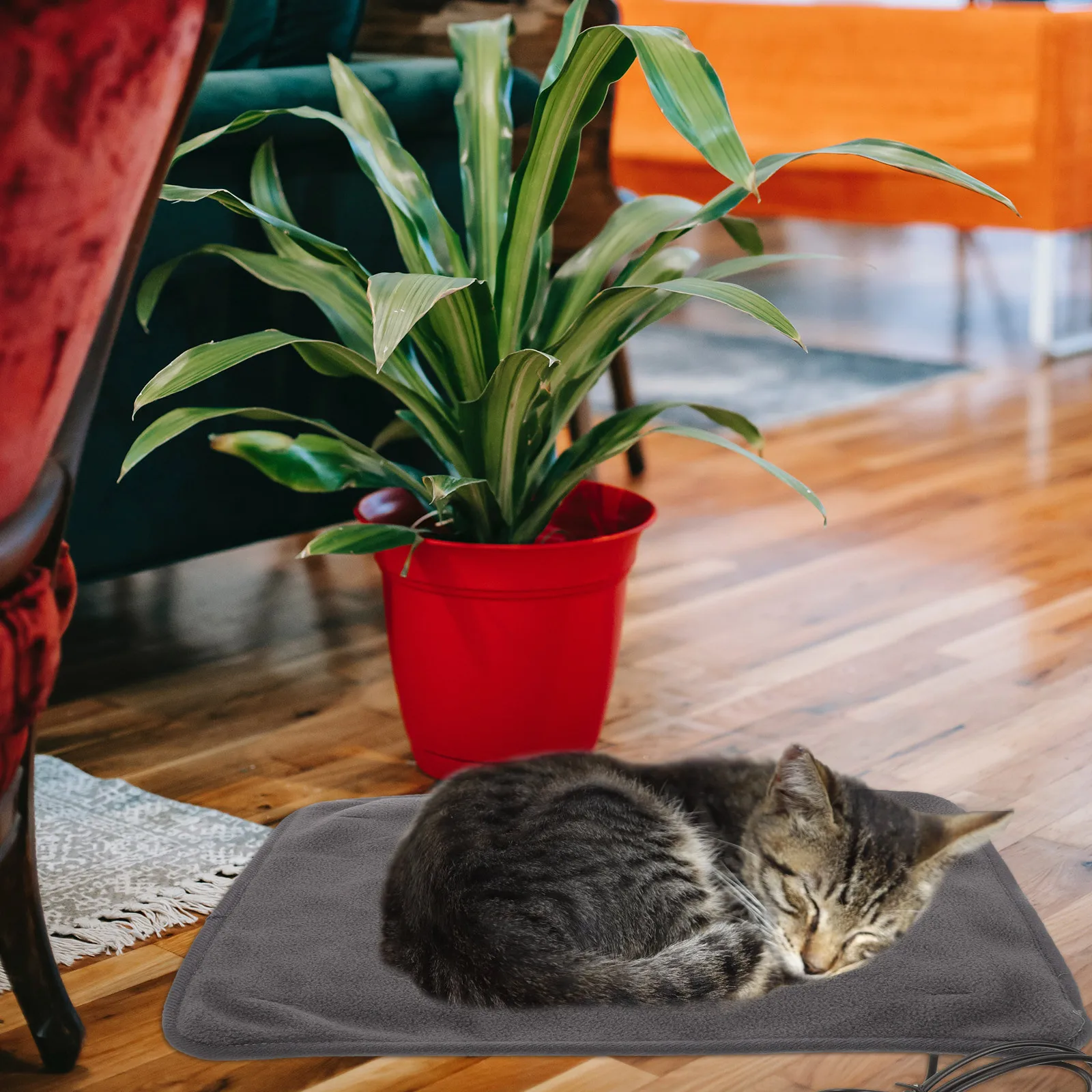 

Pet Heating Pad Self-Warming Dog Mat Cat Sleeping Bed Insulated Lightweight Washable For Small Dogs Indoor Pets Electric Pet