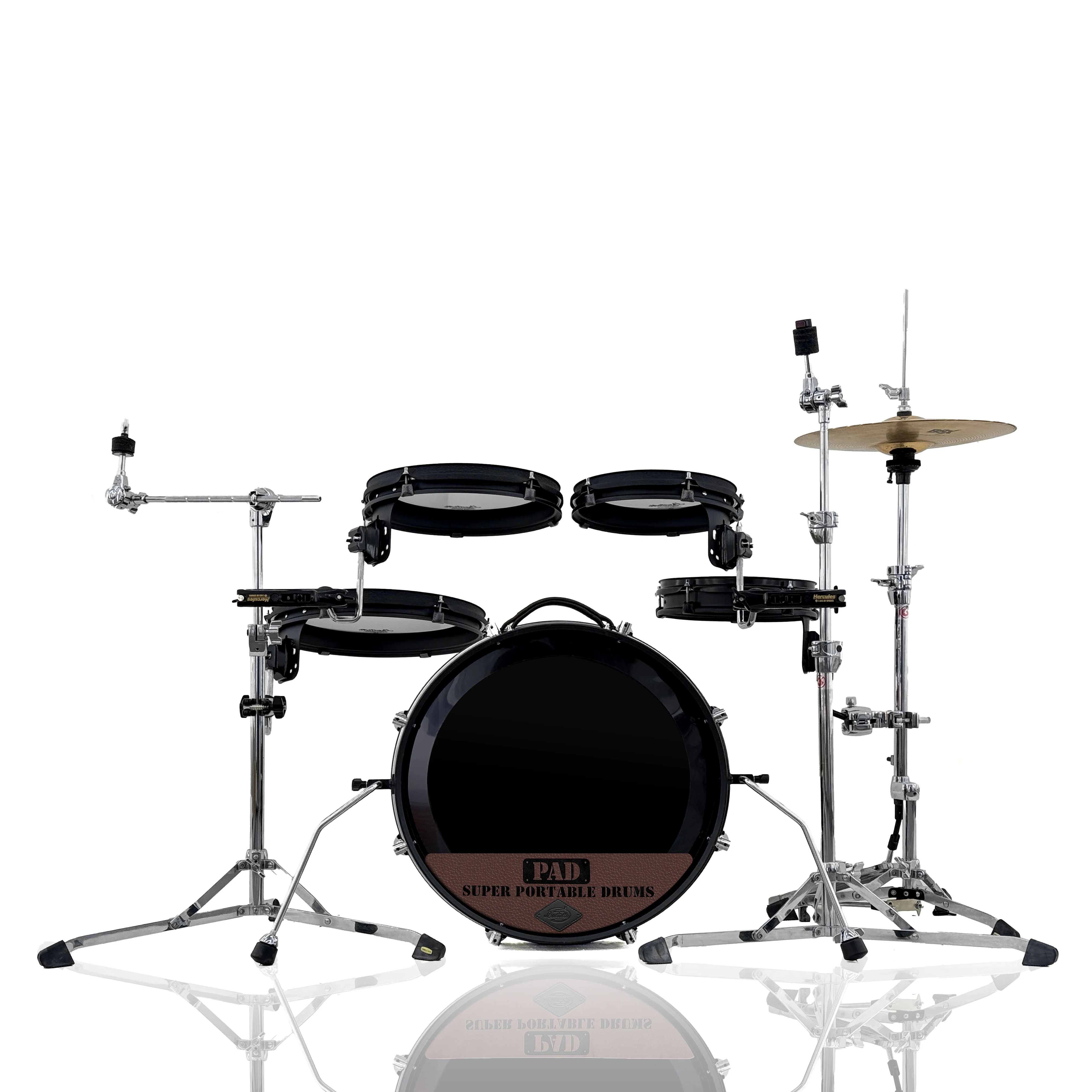 Ultra‑Portable Travel Drum Pad Kit Ultra‑Thin Metal PVC Drum Shell Portable Drum Set for Home Outdoor Music Performance