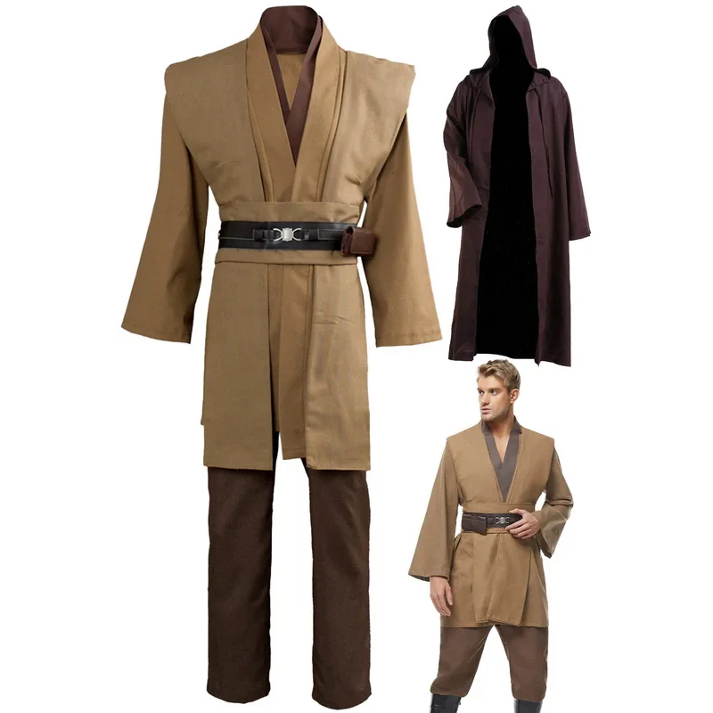 Obi Wan cosplay Anakin fantasy film kosmiczny bitwa rycerz przebranie kostium szata płaszcz 3 kolory dorosłych mężczyzn cosplay Fantasia stroje