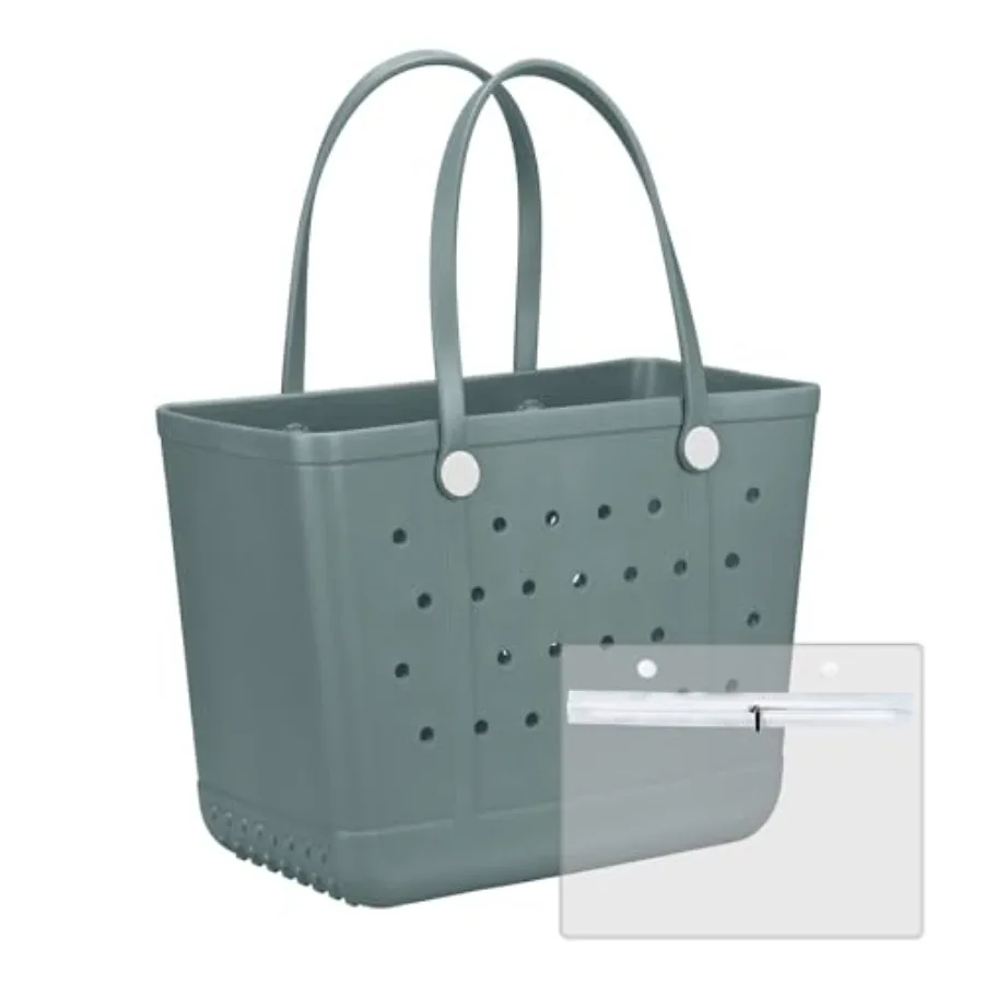 Bolsa de Playa Impermeable para Tomar el Sol y Usar Junto a la Piscina, Bolsa Grande XL con Material de Goma Resistente, Fácil de Limpiar, Bolso Abierto