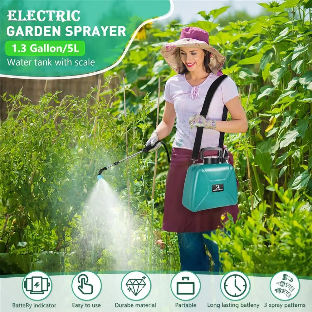 Upgrade Battery Powered Electric Garden Sprayer Retractable Wand Rechargeable Handle Electric Sprayer