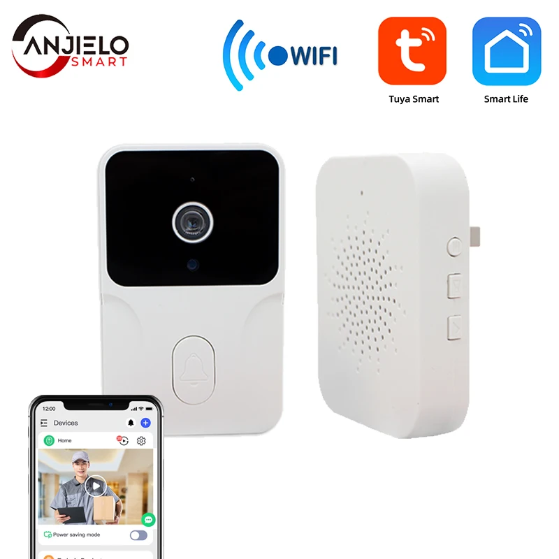 

Tuya Wireless Video Doorbell Tuya Smart Home APP HD Video Intercom Motion Detection Night Vision WIFI Doorbell for Home Security