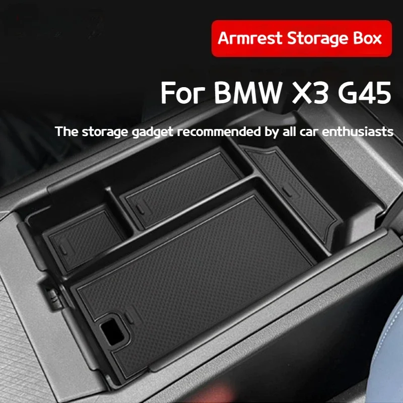 

For BMW X3 G45 2025 Armrest box central control lower storage box modified interior supplies storage box storage box Accessories