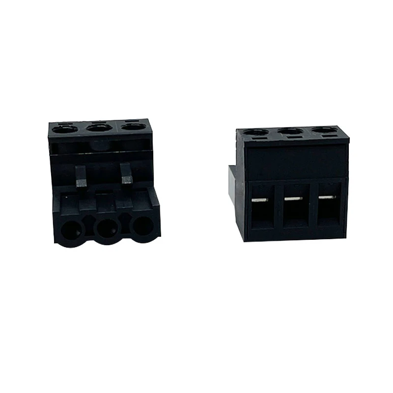 10Sets 2EDGK 5.08mm Black PlUG-IN Terminal Blocks Screw Type PCB Connector Right Angle Plug Pin Header Socket 2P 3P 4P 5P 6P 7P