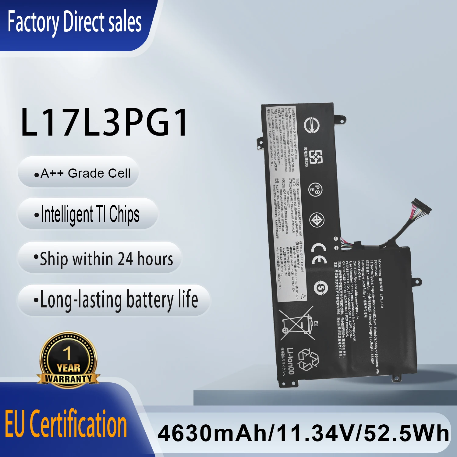 L17L3PG1 L17M3PG1 Laptop Battery For Lenovo Legion Y530-15ICH Y540 Y545-PG0 Y740-15ICHG Y7000 2019 1050 PG0 Y7000P-1060 Series