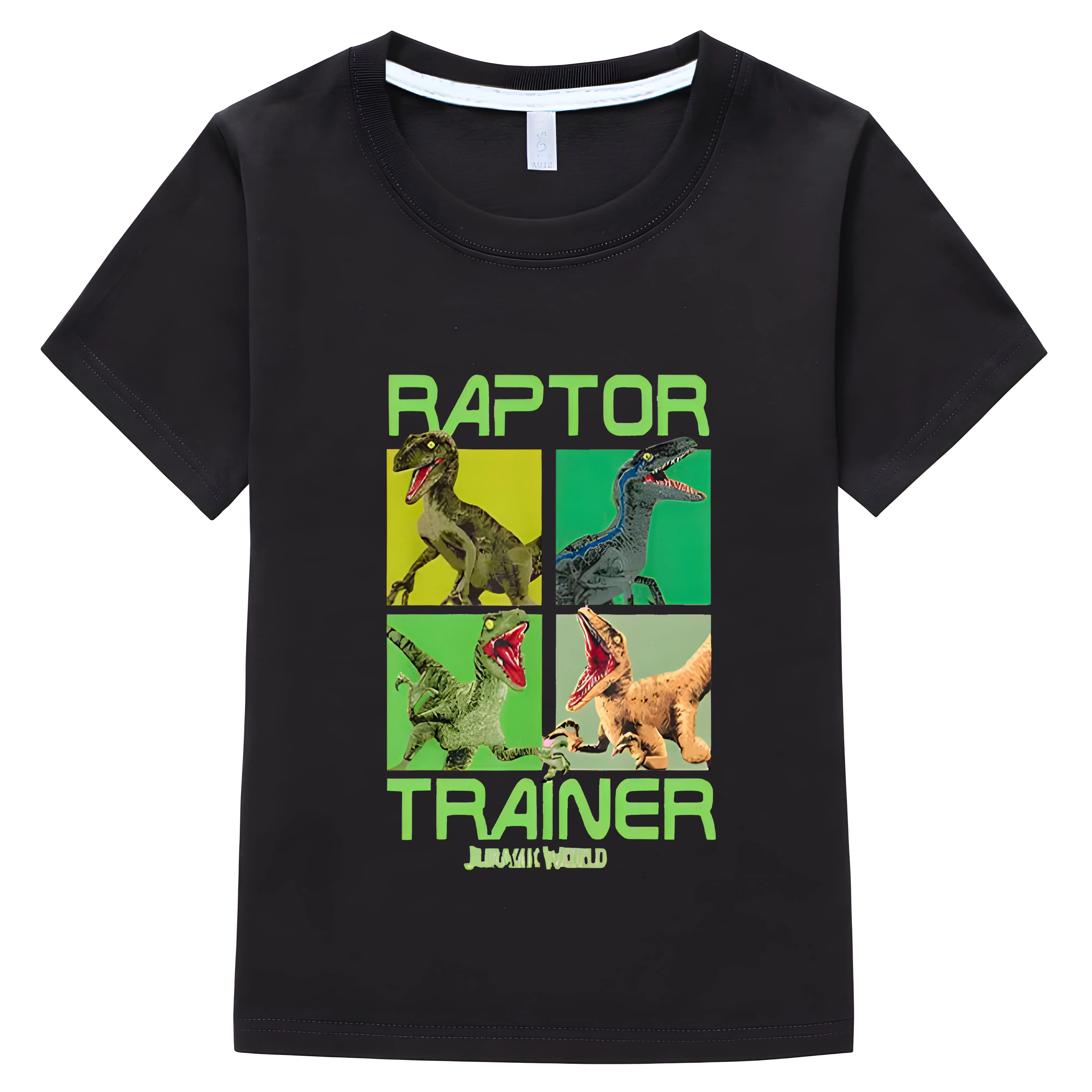 

Jurassic World Raptor Trainer Print Boy Girl T shirt Cotton Kids Clothing Tops Camiseta Summer Short Sleeve Children T-Shirt