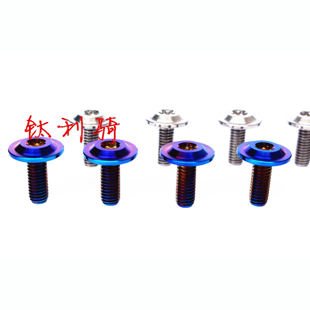 

M6x16mm Burn Blue/Ti GR5 Titanium Alloy Decorative Screw Bolts For Motorcycle