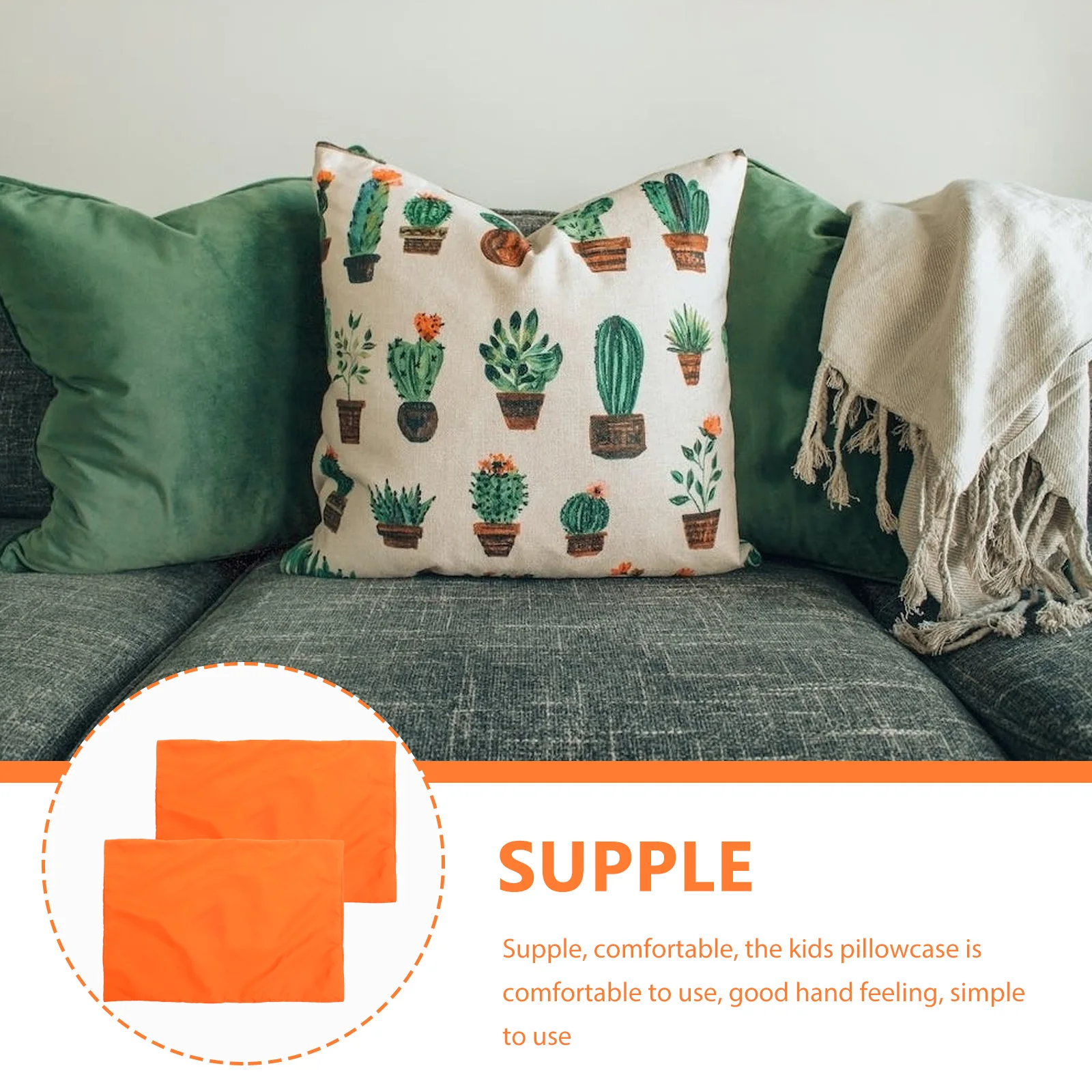 

2Pcs Children Pillowcases Supple Hand Feeling Easy Care Envelope Closure Travel Pillowcase for Kids Toddler Pillow Cover