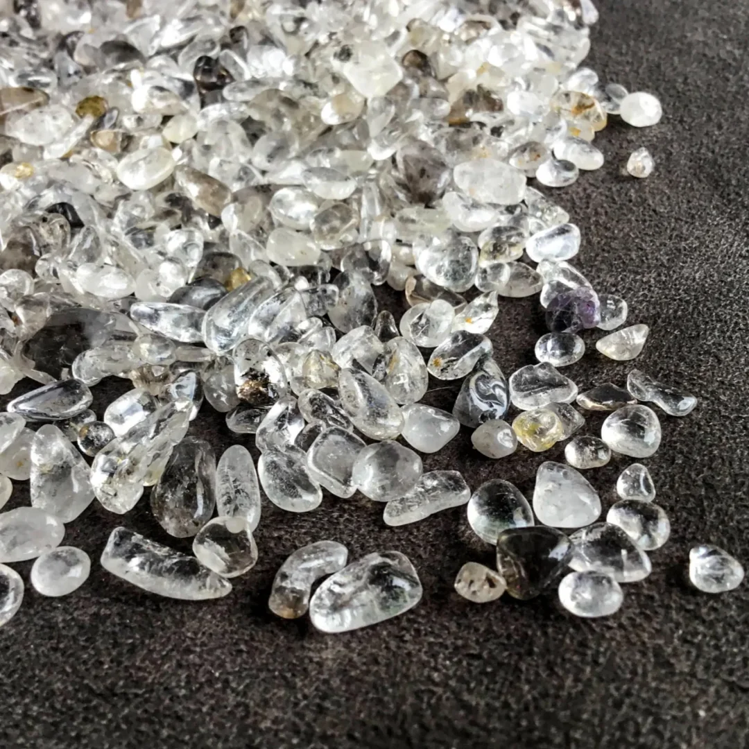 Chips de cristal de diamante Herkimer de 3-12 mm, diamante Herkimer caído natural Chips naturales Cristales Chips de diamante Herkimer Piedra cruda