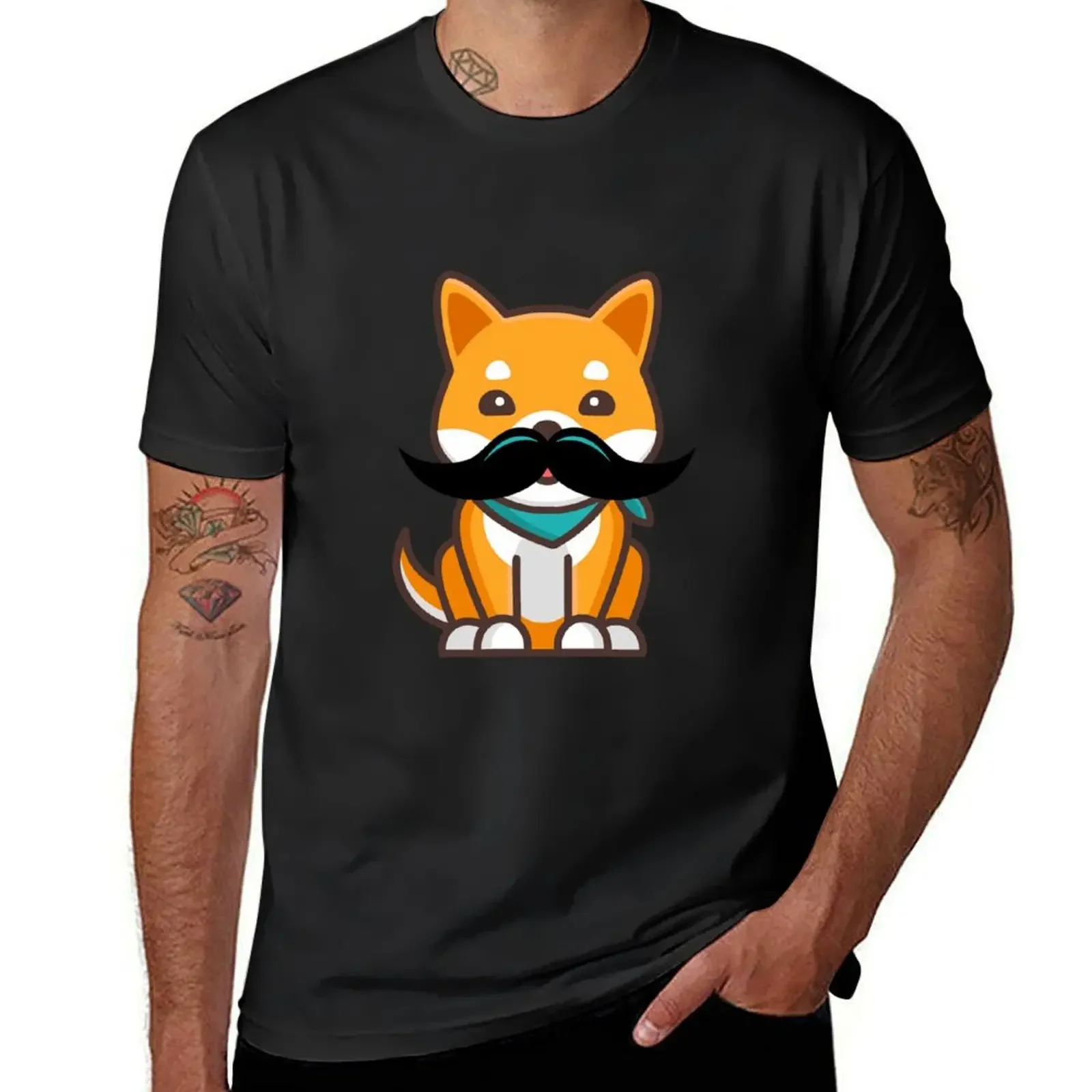 Stash Inu Body on Black T-Shirt boys whites plain tshirts for men