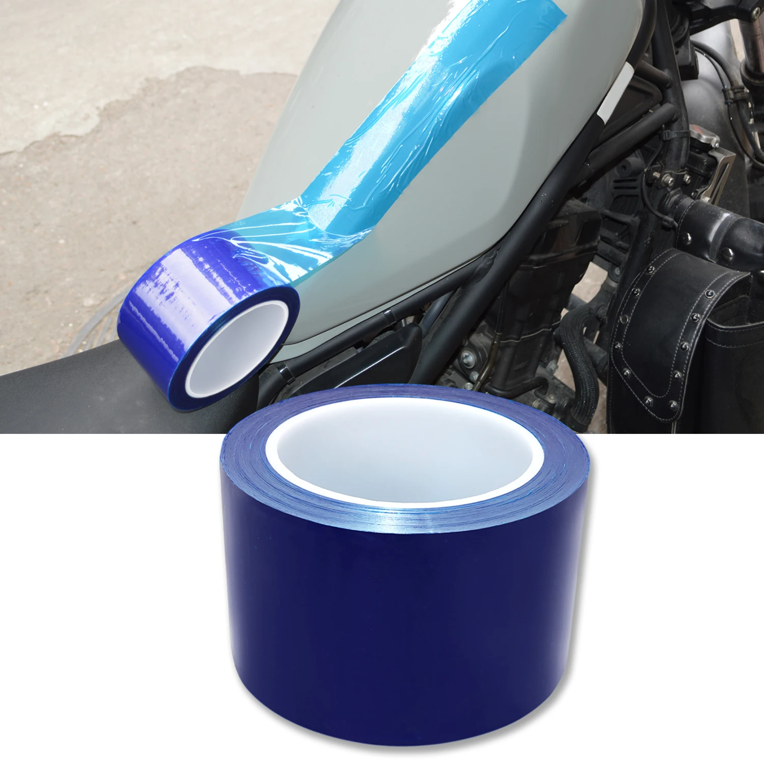 

Universal Blue PE Self Adhesive Surface Protective Scratch Film Roll for Motorcycle Installations Painting Removals Transport