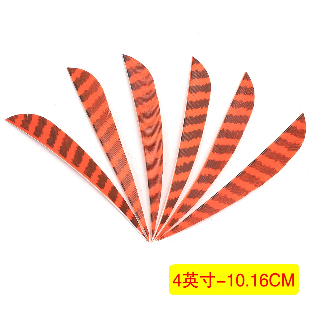 ACCMOS 20pc 4inch arrow feathers Stripe Real Feather Recurve / Compound Bow Assembly Accessories