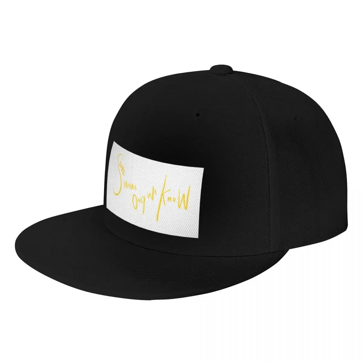 Somewhere only we know yellow font writing Baseball Cap Military Tactical Cap Snap Back Hat Women's Beach Visor Men's