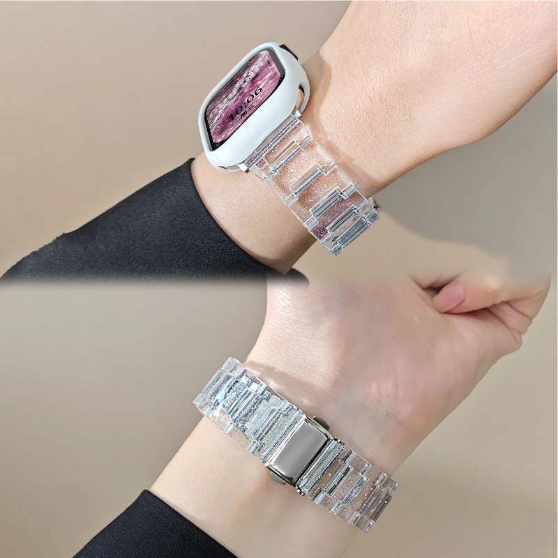 透明ストラップ-redmi-watch-5-4用-樹脂製腕時計バンド-xiaomi-band-9-pro用-スポーツリストバンド-ファッションスマートウォッチ-コレア-ブレスレット