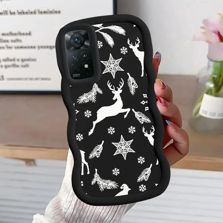 بسيطة عيد الميلاد الغزلان لينة غطاء الهاتف الحال بالنسبة ل Xiaomi Redmi ملاحظة 13 برو زائد 12 10S 8 10 9 9S 11 14 برو