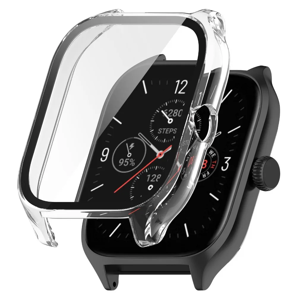 Custodia per PC + vetro temperato per Amazfit GTS 4/GTS 4 Mini proteggi schermo custodia protettiva per Smartwatch per paraurti Amazfit GTS 3