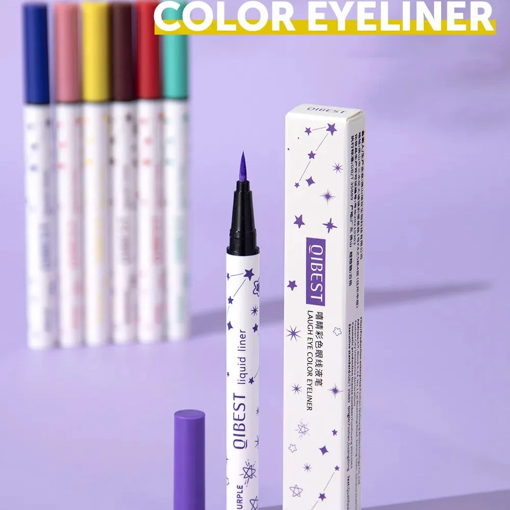 Matte Liquid Eyeliner Pen 12 Colors Waterproof Long Lasting Colourful Eyeliner Green Yellow Purple Blue White Eye Liner Cosmetic