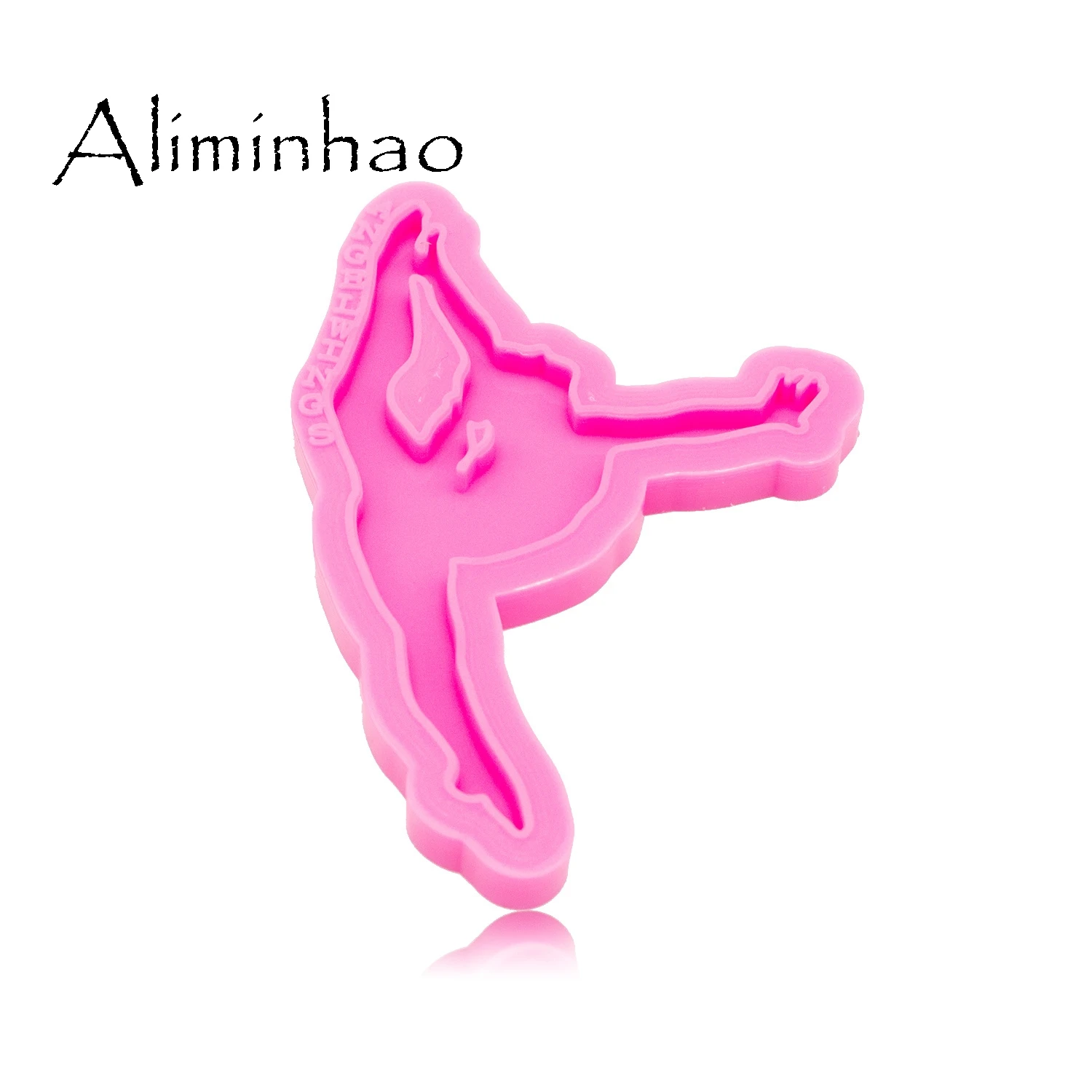 DY0385 Shiny Gymnast mold Silicone Molds DIY Dancing girl resin epoxy keychains Mould for jewelry Key ring pendant decoration