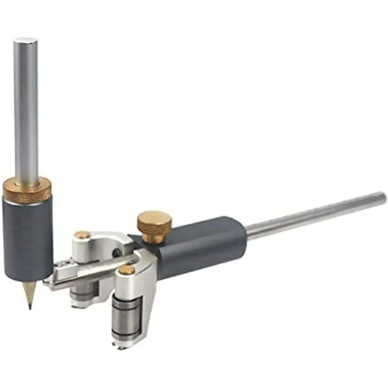 A77K Straight Line Arc Dual-Use Line Ruler Parallel Line Drawing Pen Aluminum Alloy Multi-Functional Sliding Silver