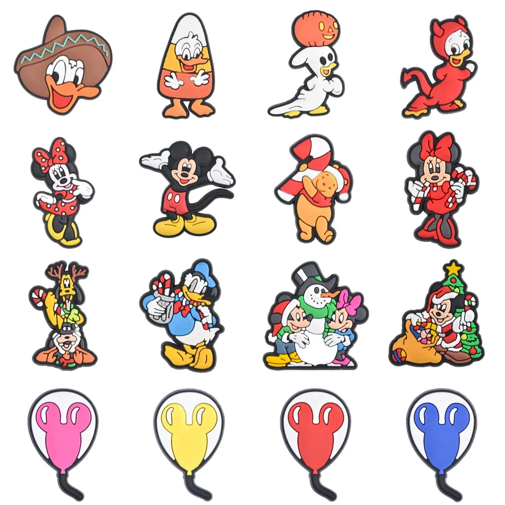 

1pcs Disney Cartoon Character Shoe Charms with Mickey, Minnie, Donald, Winnie the Pooh - Shoes Decoration for Kids