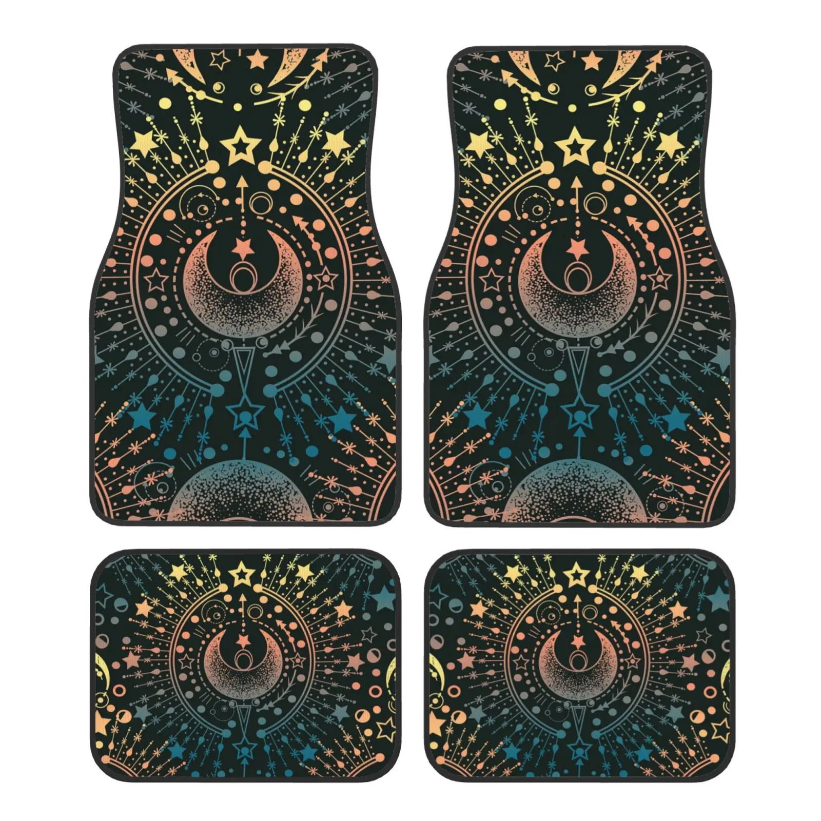 Tarot Moon Butterfly Mag Magic Astrology Magical Moon Star Front Automotive Carpet Floor Mats Universal Fit for Suv Vans