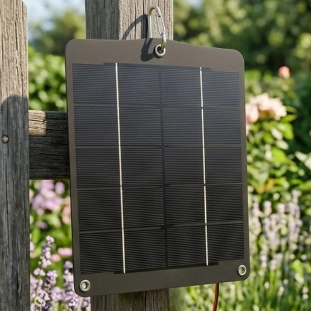 6W 5V Solar Panel Charger Polycrystalline Silicon For Outdoor Lighting Small Electronics USB-C Camera Power Supply Kit