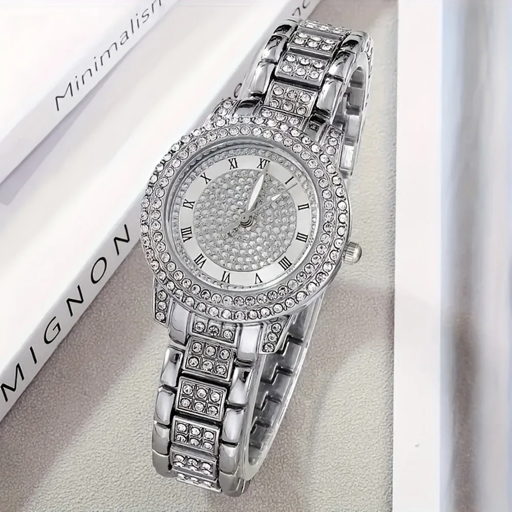 6-piece ladies' elegant quartz watch and minimalist accessory set for daily wear, holidays, and gifts for friends and family