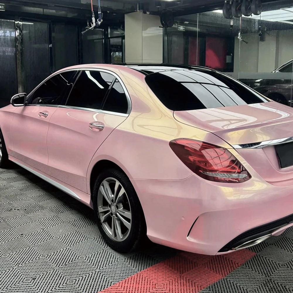 Pellicola per auto smaltata oro rosa cambio colore automatico pellicola in vinile adesivo in PVC PET avvolgimento gratuito di bolle accessori per auto decalcomanie per auto