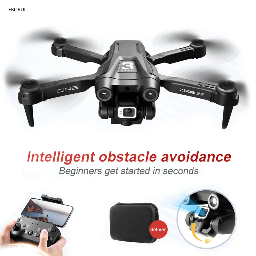 

Квадрокоптер EBORUI Z908PRO складной с поддержкой Wi-Fi, FPV, 4K и двумя HD-камерами