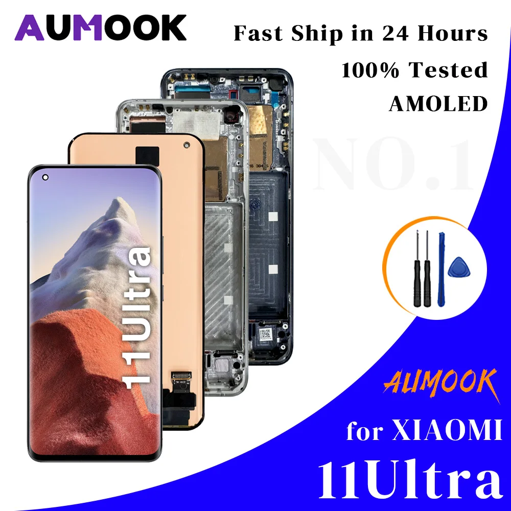 

6,81 "AMOLED-дисплей для Xiaomi11Ultra, ЖК-дисплей, дигитайзер сенсорного экрана для MI 11Ultra, с заменой рамки ЖК-дисплея