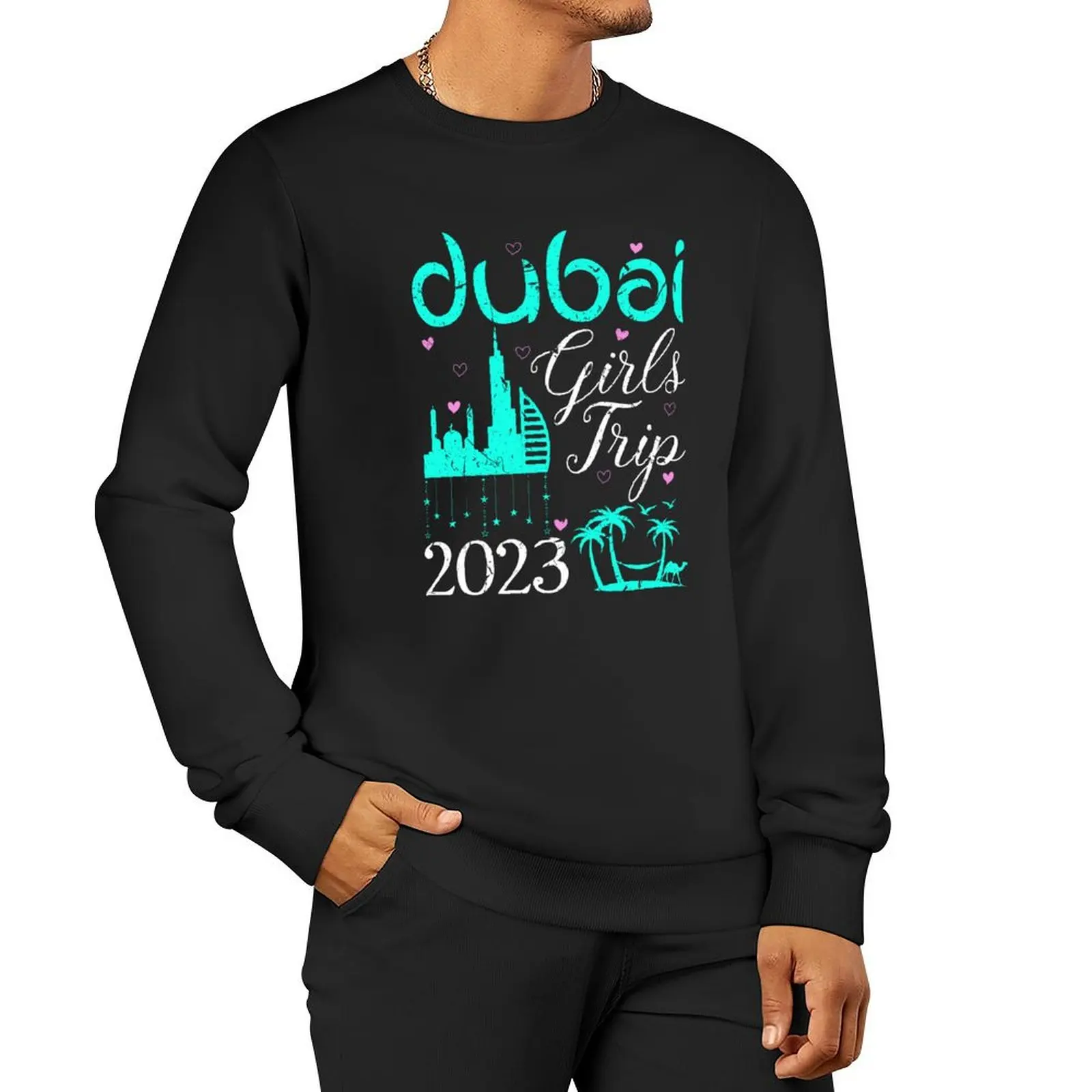 Dubai Girl's Trip 2023 Weekend Trip Vacation Travel Matching Pullover Hoodie autumn jacket men new sweatshirts