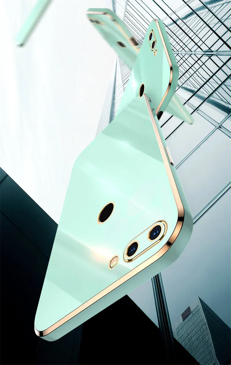 Oppo R15 OppoR15 CPH1835 Fall 6D Überzug Glänzende Weiche Silikon TPU Zurück Abdeckung Stoßfest Telefon Fall für R15 Pro R15Pro CPH1831