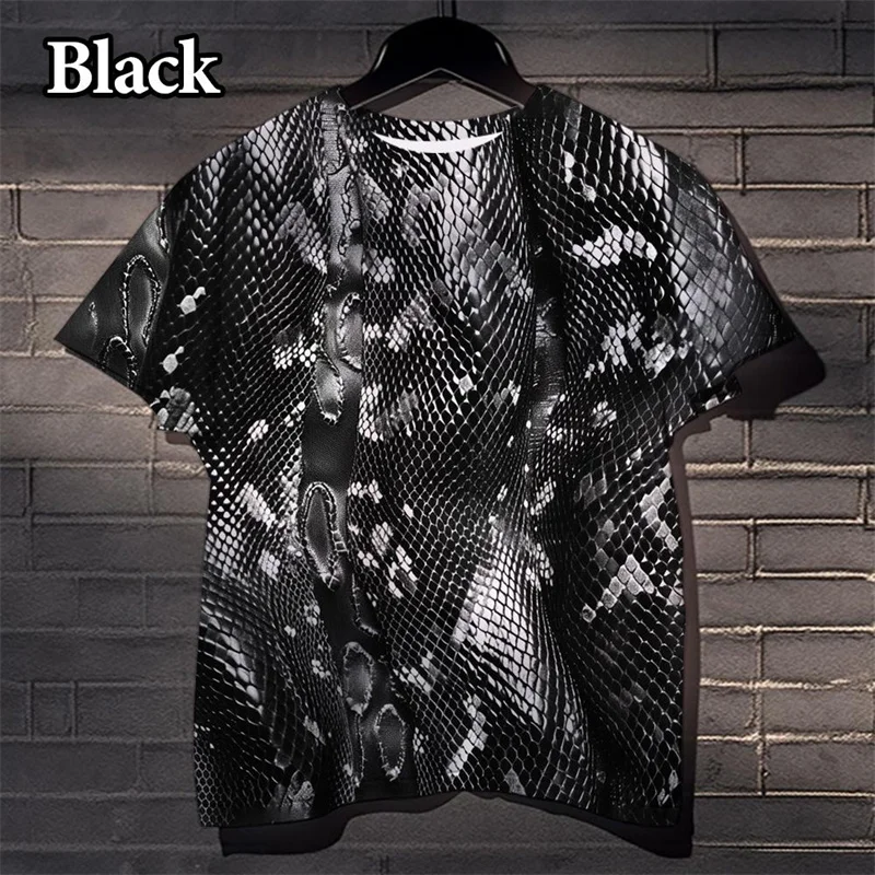 Animal Skin 3D Printed Casual Street Versatile Personality Fun Funny Cool Short-sleeved T-shirt Men Women Unisex Children Tshirt