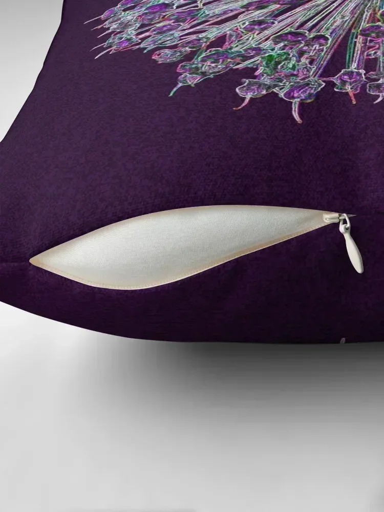 Purple Allium 2 Throw Pillow Bed pillowcases Throw Pillow pillow