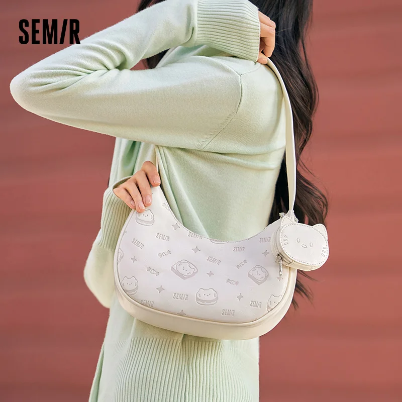 

Сумка Semir, женская сумка для подмышек, дизайнерская сумка в форме полумесяца, новинка 2025 года, сумка на плечо для стильных нарядов