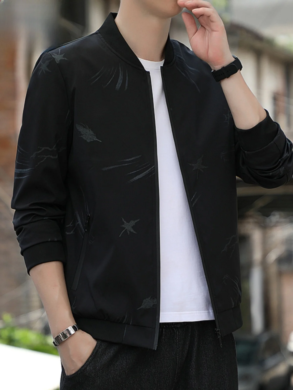 

Мужская утепленная куртка Paul 2024 на флисовой подкладке, повседневная, весенне-осенняя, универсальная, молодежная, модная, в стиле бомбер, на молнии