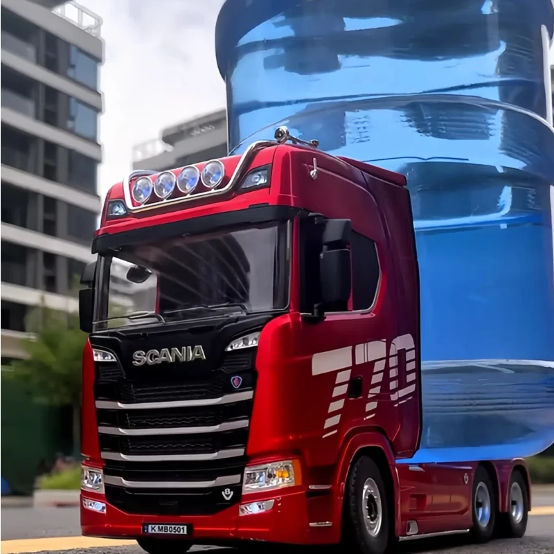 

In Stock Remote Control Engineering Car Huina Scania 770s Trailer Head Alloy Car Model Children'S Toy 4 Wheel Drive Ratio 501d