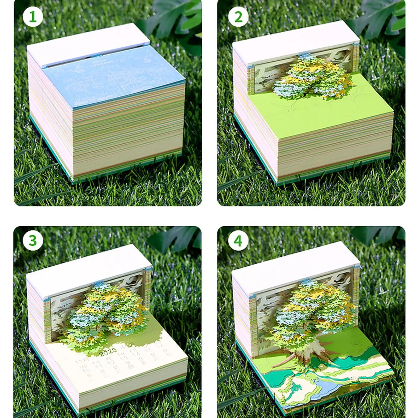 

Календарь с 3D-скульптурой, календарь на 2026 года, дерево, дом, река, дизайн, отрывной блокнот для домашних тренировок, школы, поездок на работу, праздник