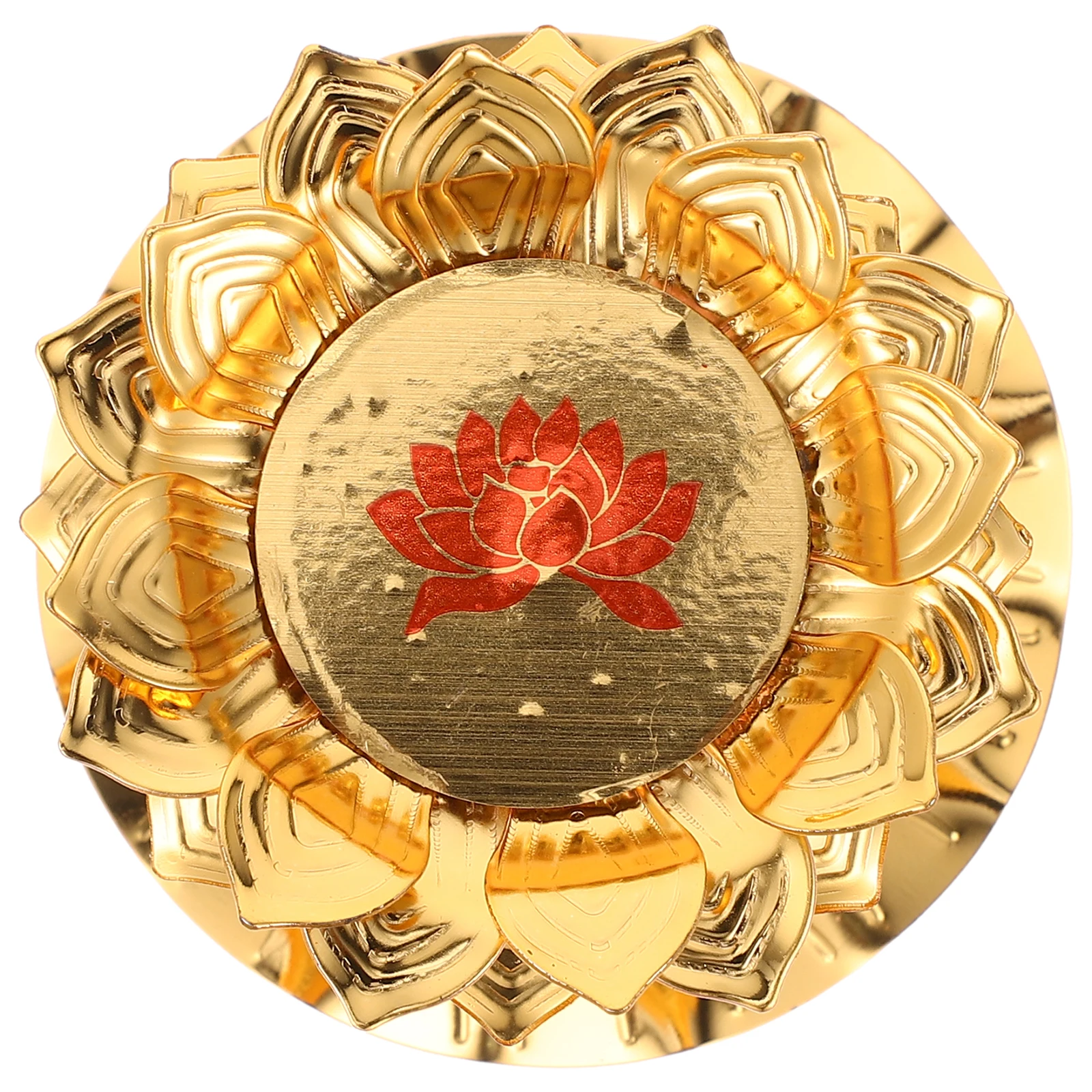 

Three-Leaf Lotus Lamp Base Alloy Buddhist Holder For Home Temple Decor Religious Butter Lamp Stand Desktop